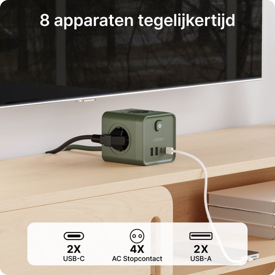 Stekkerdoos 5 meter - PowerCube stekkerdozen