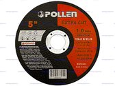 50st Pollen doorslijpschijf 125mm x 22.23mm - 1.0mm dikte - slijpschijf voor inox/metaal - Extra cut