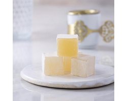 Saray Natural Turks Fruit Pure Turkse traditie in elk stukje 500 g - Saray Sade Lokum Turk Lokumu - Saray Natural Turkish Delight Pure Turkish tradition in every piece 500 g