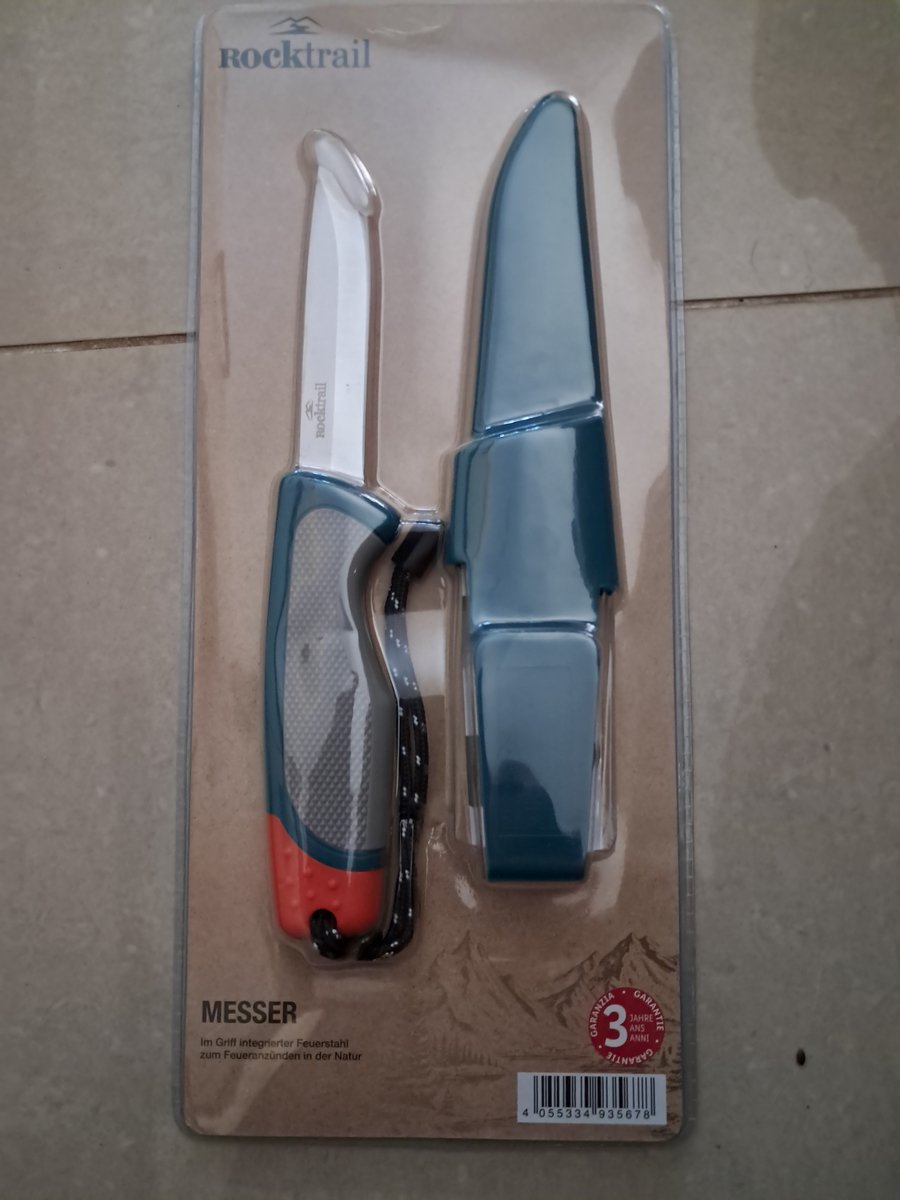 Rocktrail Mes voor het maken van vuur - Incl Praktische etui met clip - 20.6 x 2 x 3.4 cm