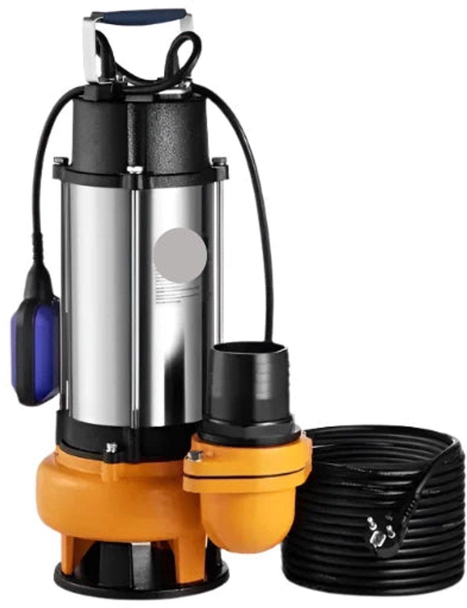 Afvalwaterpomp - Dompelpomp - Schoonwaterpomp - voor Het Pompen van Water Uit Zwembaden, Kelders en Hot Tubs - 550W 0.75HP - Zilver