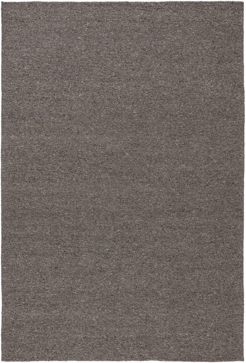 Lino Sera Charcoal Sumack Tapijt 170x240cm - 100% Handgesponnen Wol - Authentiek Vlakgeweven Vloerkleed - Diepgrijs – Laagpolig Luxe Tapijt voor Woonkamer, Eetkamer of Slaapkamer