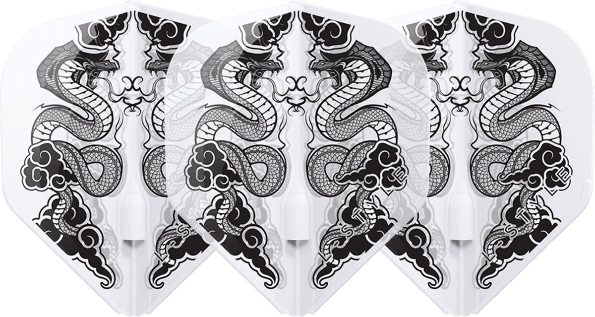 L-STYLE L1 EZ JELLE KLAASEN V7 CLEAR WHITE - DART FLIGHTS