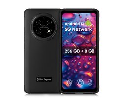 Hot Pepper KR10 Smartphone - Robuuste Mobiele Telefoon - 256 GB Geheugen - 8 GB RAM - 90 Hz - Octa-Core Processor - Waterdicht