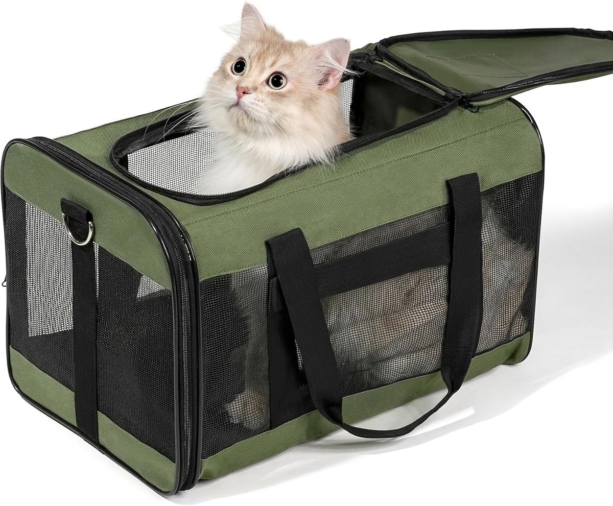 Lexium Katten Vervoersbox - Kattenvervoersbox - Reistas Katten - Reismand - Kattendraagtas - Transporttas