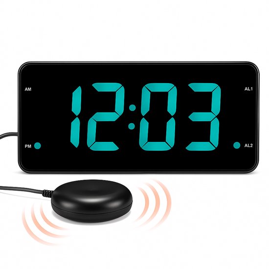 Trilwekker met trilkussen voor slechthorenden en doven