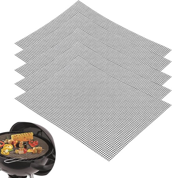 BLACKROX Grillmatten, BBQROX anti-aanbaklaag, grillmat, herbruikbaar