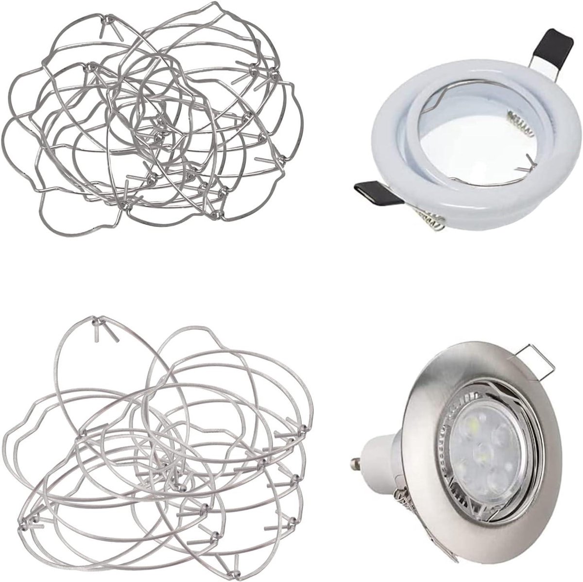 Inovra Plus - Voorjaarschijven Bevestigingsringen Clips Lampfitting Veerring Kaarthouder Lampfitting Veerring Bevestigingsclip voor spotlicht Halogeenlamp 30 stuks