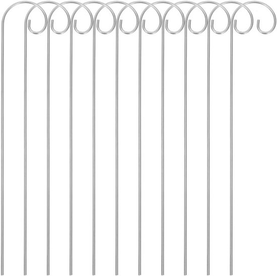 Allecto Plus - 20 stuks herdershaken voor buiten - tuinsteker - metalen bord - bloemenprikkers - hangplanten - lantaarns - decoratieve tuinaccessoires