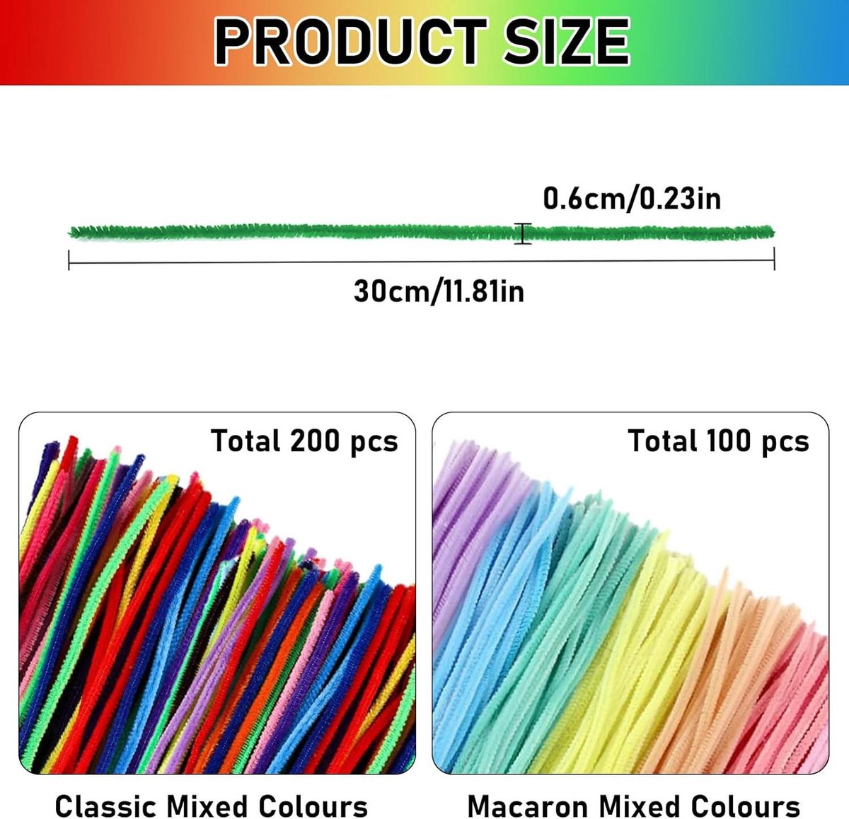 Decoratieve borstels, 500 stuks, chenillesteel, voor kinderen, doe-het-zelf creatief speelgoed, handwerk, reinigingsstaven, pluche strips, pedagogisch voor kleuterschool, materiaal handgemaakt (goud Decoratieve borstels, 500 stuks, chenillesteel, voor kinderen, doe-het-zelf creatief speelgoed, handwerk, reinigingsstaven, pluche strips, pedagogisch voor kleuterschool, materiaal handgemaakt (goud