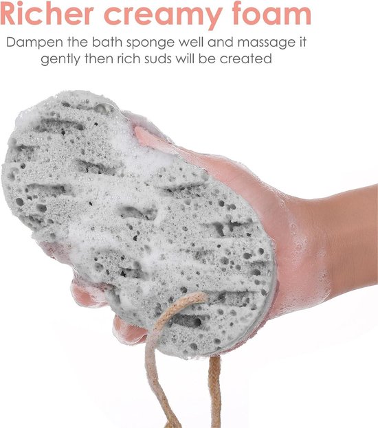 Allecto Plus - Bad Spons Set voor Vrouwen - Zachte Loofah Body Scrubber ...