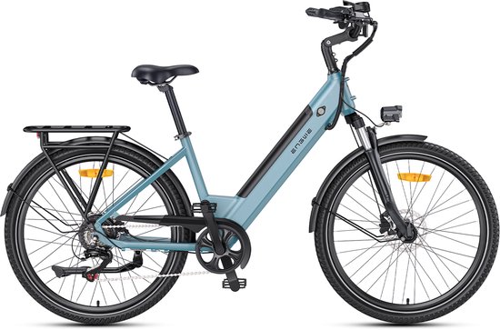 ENGWE P275 SE Elektrische fiets - Actieradius 80km - Verwijderbare batterij 36V13Ah - Motor 250W - Hydraulische schijfremmen - Shimano 7 versnellingen - 27.5 Inch City Commuter EBike - blauw — afbeelding 2