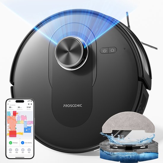 Proscenic Q8 - Robotstofzuiger met dweilfunctie - 6,000 Pa Zuigkracht - 230㎡
