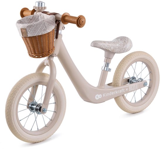 Kinderkraft RAPID 2 Loopfiets - Voor Kinderen vanaf 2 Jaar - Verstelbaar Zadel, Licht Magnesium Frame, Lekvrije EVA-banden - Whisper Dune
