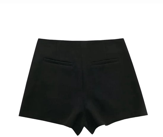Chique -short chic Zwart - Rok courte - Pantalon court femme - Décontracté - Séparation - Taille XS