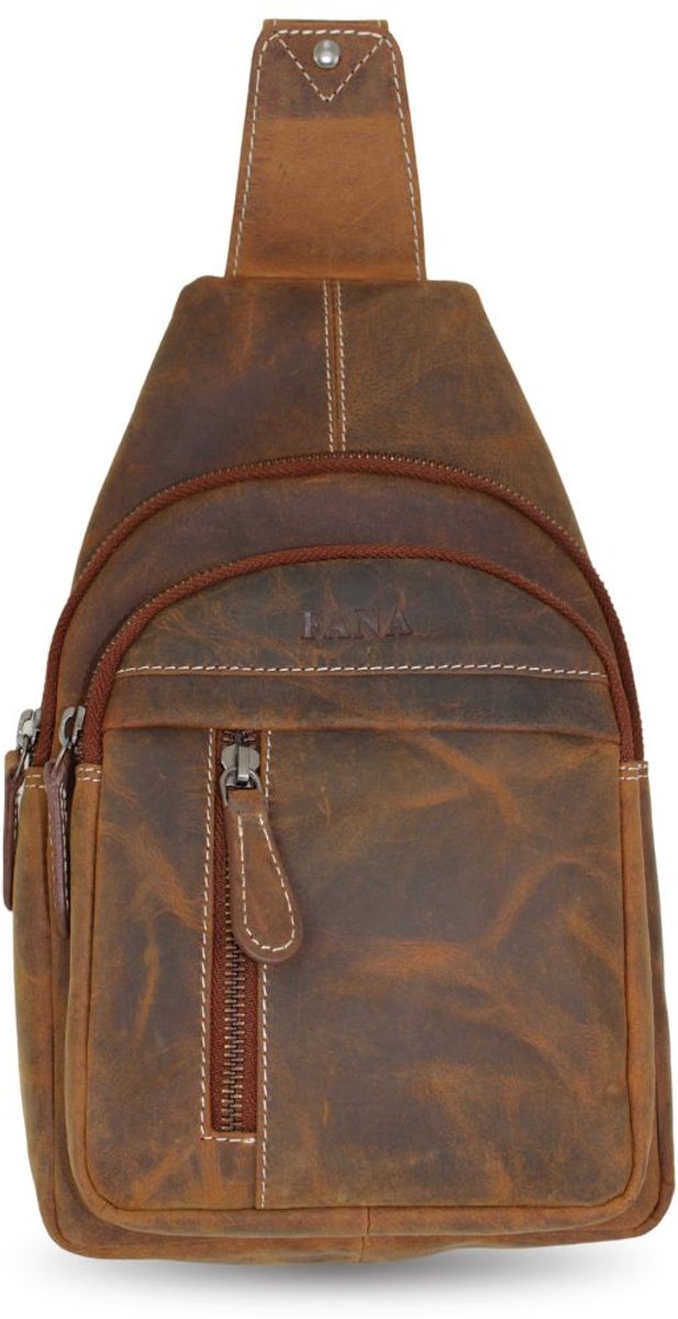Crossbody Tas Heren Leer - Slingbag Heren - Leren Crossbody Rugzak - Cross body Schoudertas Heren - Luxe Herentas
