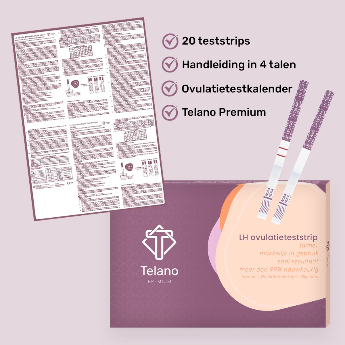 Telano Ovulatietest Premium 20 stuks Dipstick - Ovulatiekalender - Extra Brede Strip van 5 mm - Vergroot je kans op Zwangerschap - Ovulatietesten Strip – foto 7