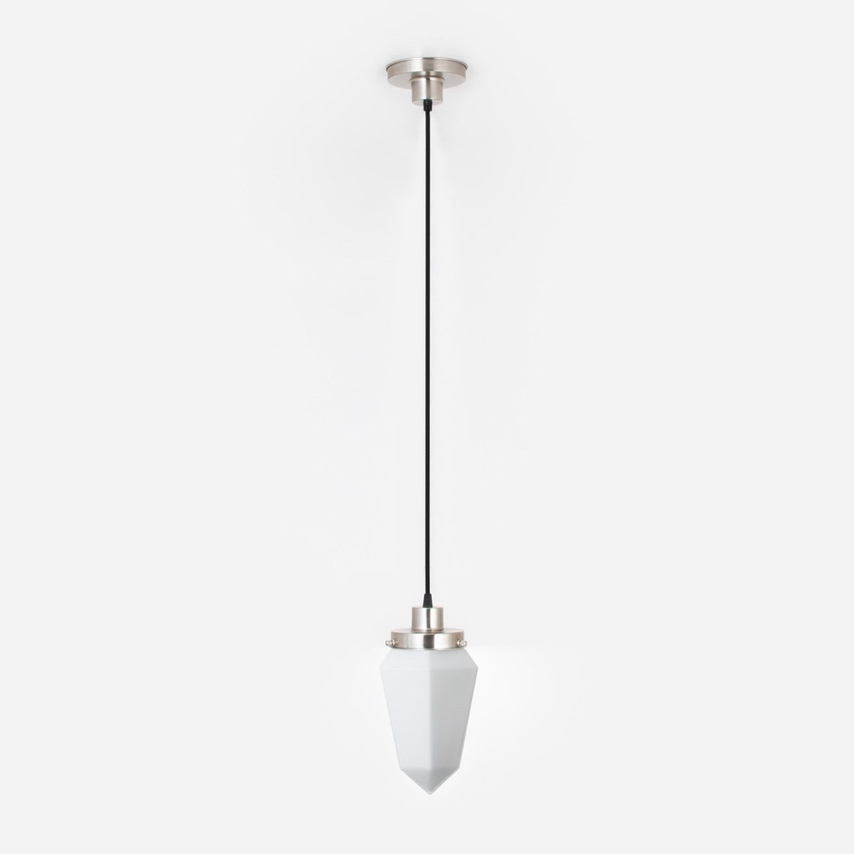 Coloured by Art Hanglamp aan snoer Briljant Mat 20's Matnikkel - Art Deco Trade