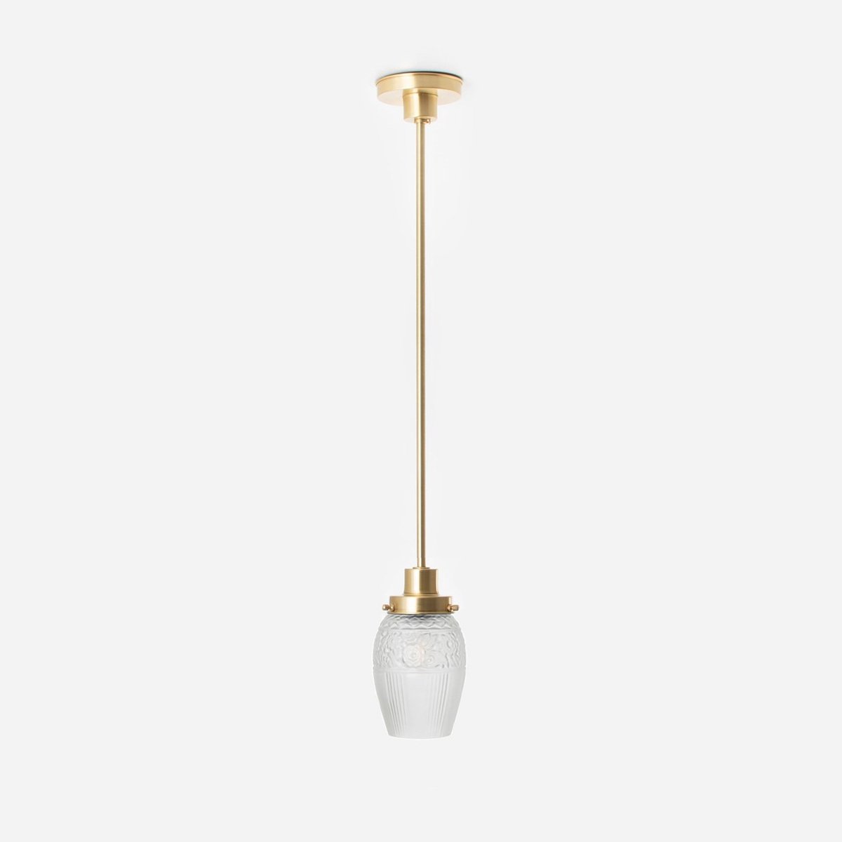 Hanglamp Flower Yard Geëtst 20's Messing - Art Deco Trade