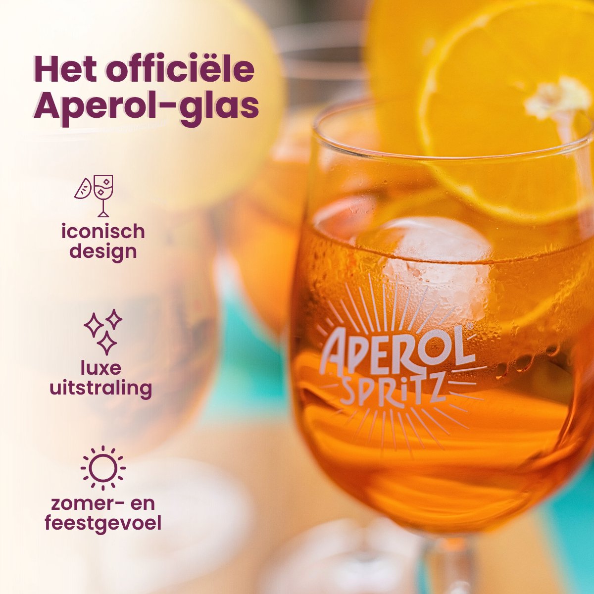 Aperol Spritz Glazen – 450 ml – Officieel Glas – 6 Stuks – Ideaal voor Aperol Spritz, Cocktails en Drankjes – Hoogwaardige Kwaliteit – Geschikt voor Vaatwasser — afbeelding 2