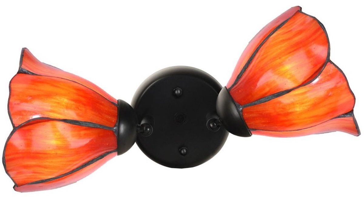 Dubbele spot Zwart met Tender Poppy - Art Deco Trade