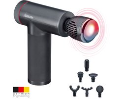 Beurer MG 195 HOT & COLD Massage Gun - Verwarmt & koelt spieren - Incl. 7 opzetstukken - 9 Intensiteitsniveaus - Krachtige accu - Draadloos gebruik - 3 Jaar garantie