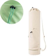 Sac de rangement pour tapis de Yoga - Sac à dos de transport pour tapis de Yoga avec sangle réglable - Rangement pour tapis de yoga - 78x19cm - Beige