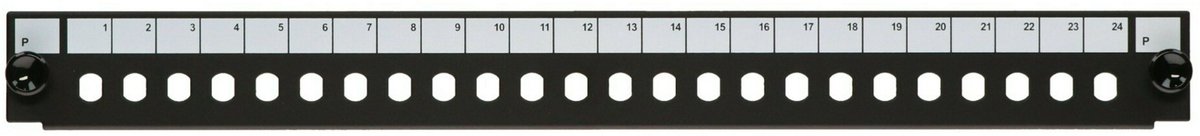 Danicom Front ST 24 poorts zwart geschikt voor universele glasvezel lade