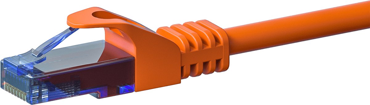 Danicom UTP CAT6a patchkabel - 0,50 meter oranje - 100% koper - netwerkkabel - internetkabel - UTP kabel - RJ45 - 10000 mbit/s