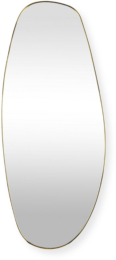 SensaHome Leandro Wandspiegel – Organische Spiegel – Asymmetrisch Design – 120x50 cm – Goud