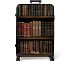 NoBoringSuitcases.com NoBoringSuitcases.com® - Koffer groot - Reiskoffer lichtgewicht - Boekenkast vol klassiek ogende werken - Rolkoffer met 4 wielen - 98 liter bagage