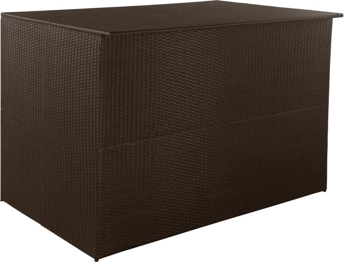 vidaXL - Tuinbox - 150x100x100 - cm - poly - rattan - bruin