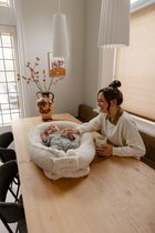 Benni & Ninni Babynest – Teddy Stof – Cream – Wasbaar – Verwijderbare Matras & Bumper – Zacht & Veilig – Newborn Nest – Met Koordjes & Drukknoopsluiting