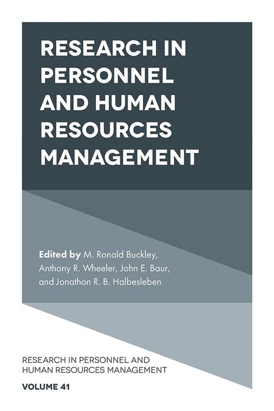Research in Personnel and Human Resources Management 41 - Re ... - cover