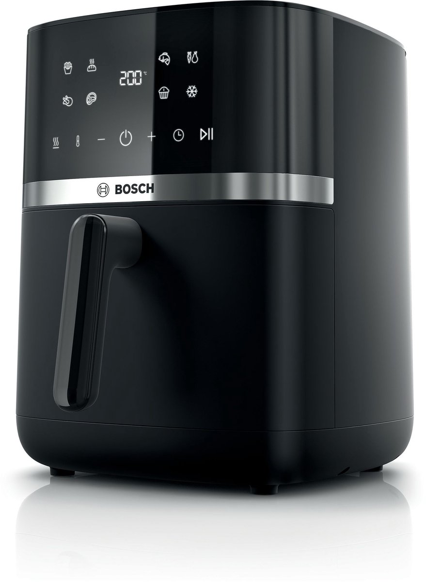 Bosch MAF462B0 Airfryer - Serie 4 - 6,1L - Ontdooifunctie - Dual heating - Warmhoudfunctie - 7 programma's - Tot 4 personen - Zwart