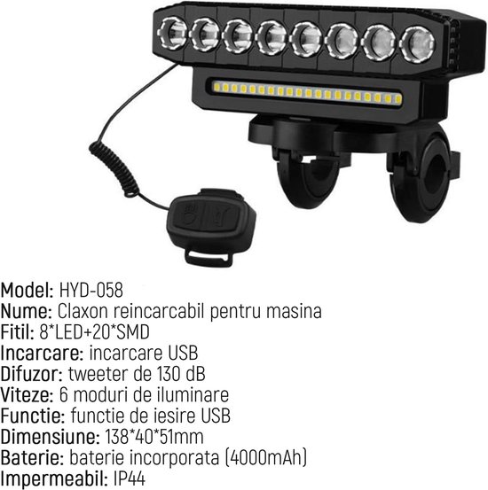 OUYLAF Fietslamp Fietslichten - USB oplaadbaar - IPX44 - 900 Lumen - LED fietsverlichting — afbeelding 3