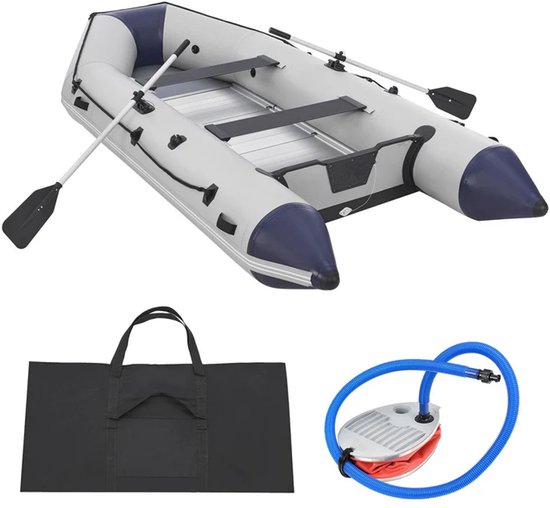 Opblaasboot / Rubberboot 380 cm / boot - 2 banken - Grijs - Incl. 2 peddels