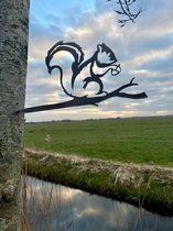Metalen dier - De Eekhoorn - Cortenstaal tuindecoratie - Tuin decoratie