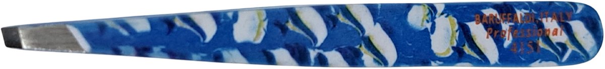Baruffaldi - Professional - Pincet - Schuine Punt - Vissenprint - 9,5cm.