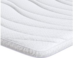 vidaXL - Matras - Topper - Wit - 140 - x - 200 - cm - Knit - Stof