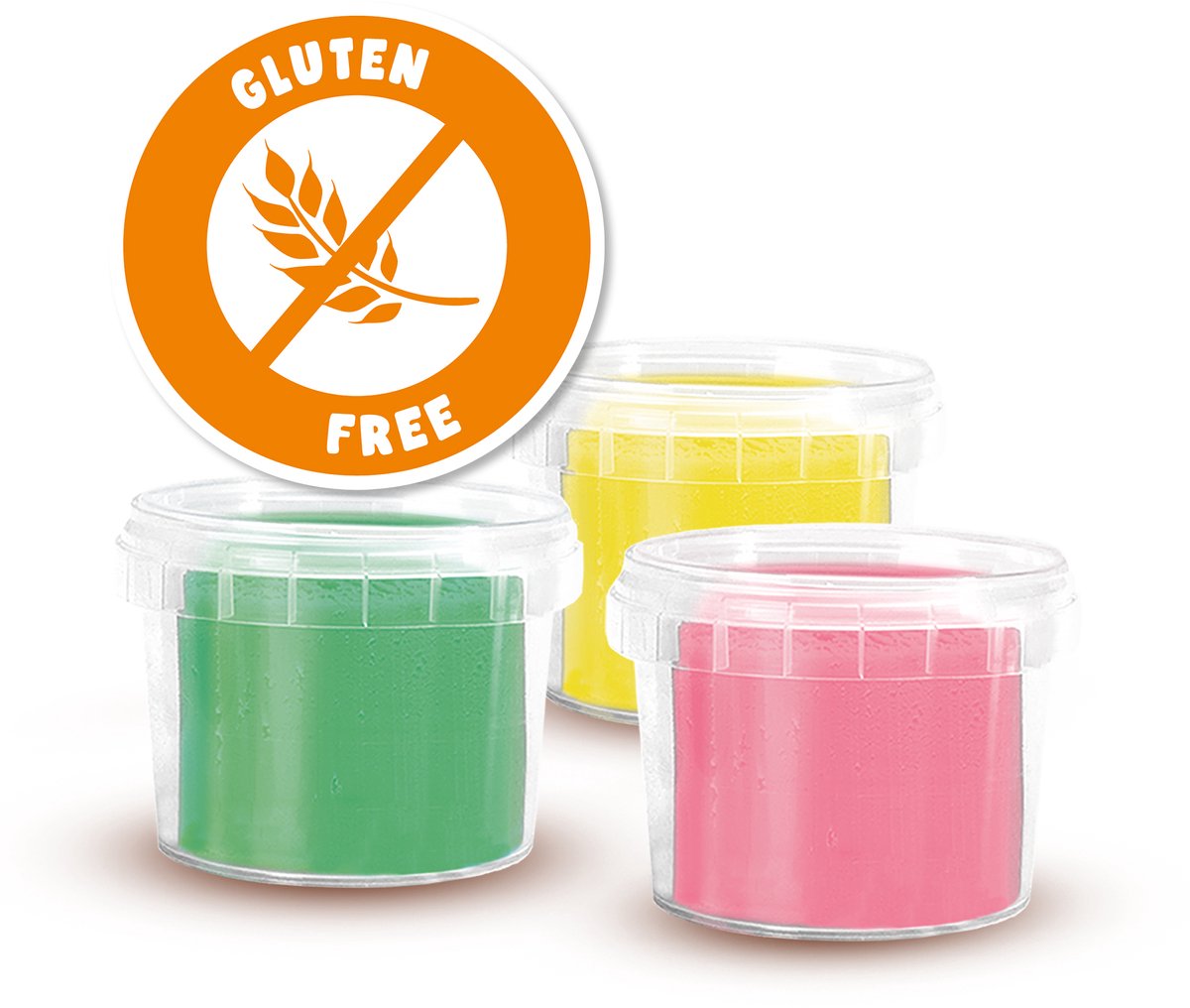 SES Creative - Eco Klei - Eco Set met Houten Tools (3x90g) - Vegan en Glutenvrij - Herbruikbaar - Uitwasbaar - Vanaf 3 jaar — afbeelding 4