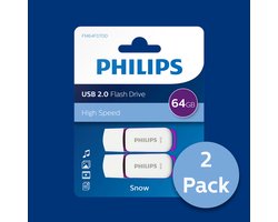 Philips USB Stick Snow Edition 64GB - USB2.0 - Magic Purple - 2-Pack