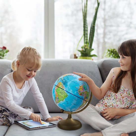 Wereldbol met Verlichting - Led Lamp Kinderen - Bureaulamp — afbeelding 4