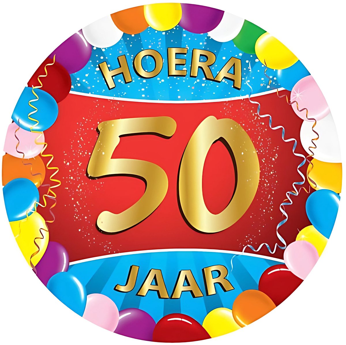 Bierviltjes 50 jaar - 75x stuks - multicolor - verjaardag/feest - feestartikelen