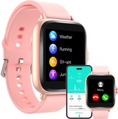Denver Smartwatch Dames & Heren - Android & iOS - Volledige Belfunctie - Sporthorloge - Hartslagmeter - Stappenteller - Slaapmonitor - Social Media Activiteit - SWC156 - Roze