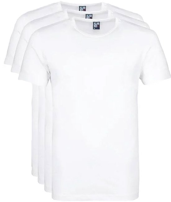 Vier witte T-shirts van Alan Red.