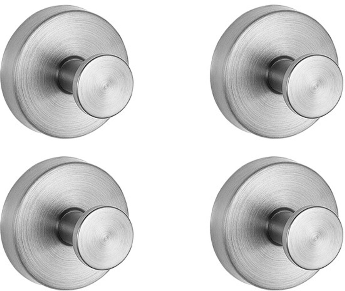 Wandhaken met zuignap, 4-pack