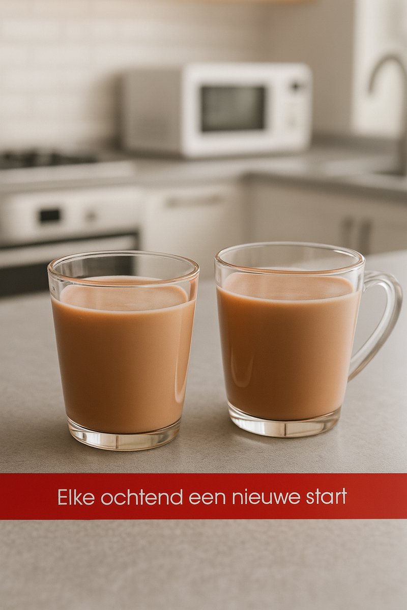 Precisie Home -Set van 6 Glazen Mokken – Hittebestendig – 250 ml – Voor Koffie, Thee of Chocolademelk