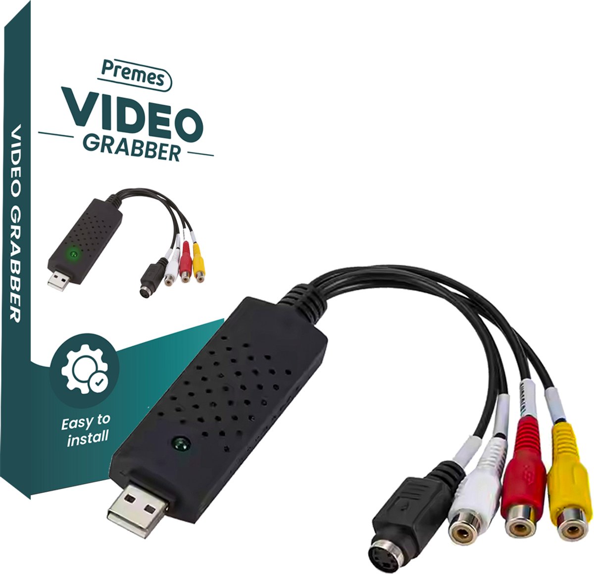 Premes - Video grabber - USB - Geschikt Voor Windows 10 - Videograbber - Videobanden Digitaliseren