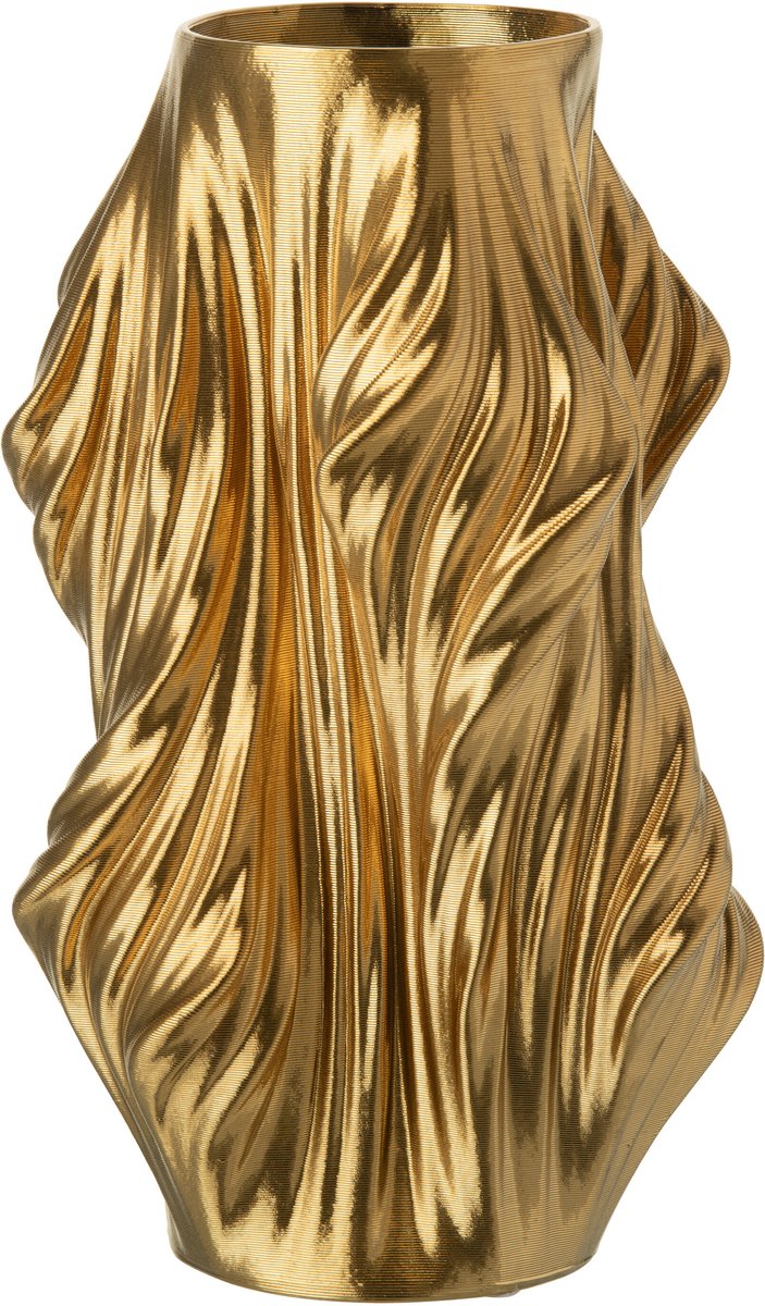 J-Line vaas 3D Print Onregelmatig - porselein - goud - large